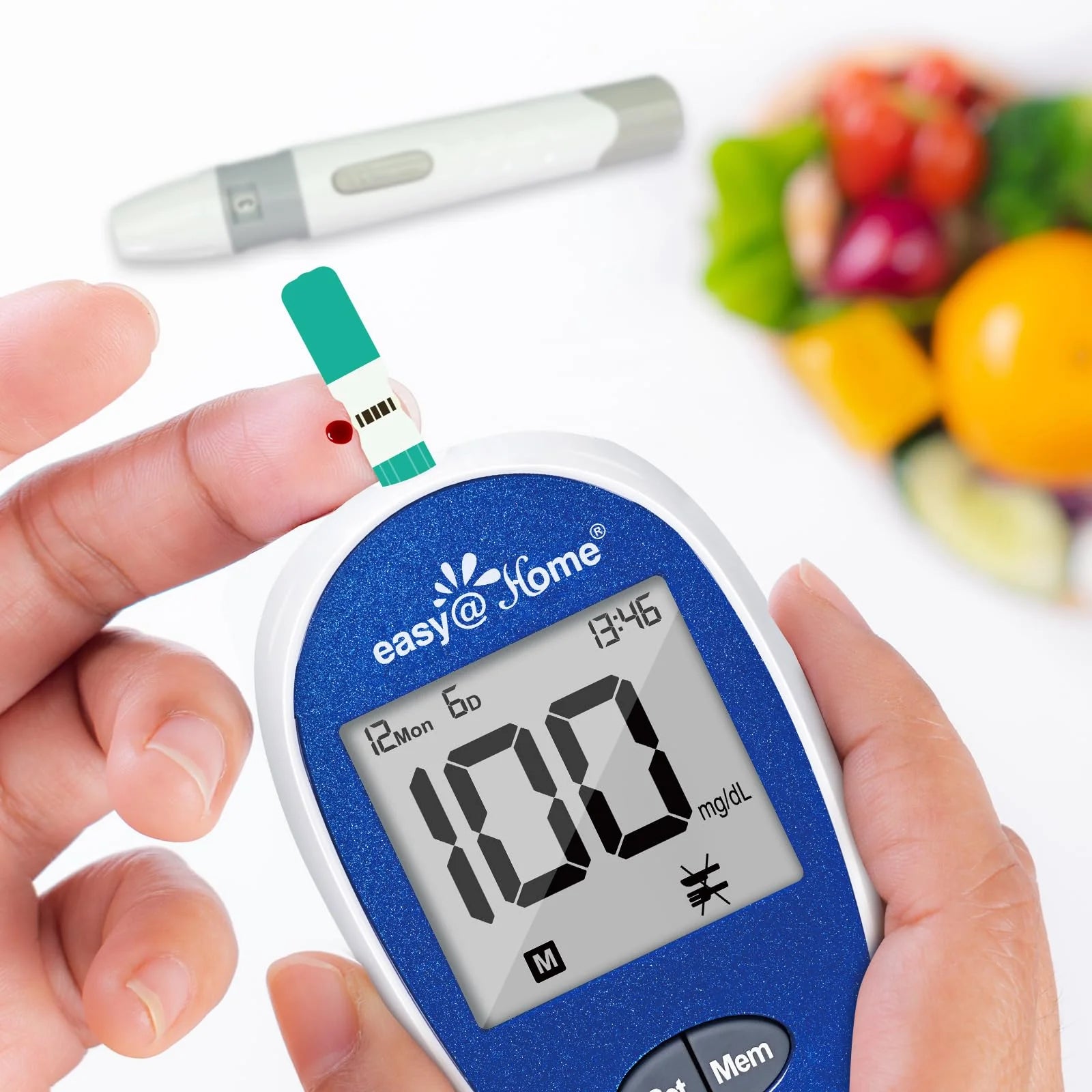 Blood Glucose Monitor Kit with 1 Lancing Device, 100 Test Strips, 100 Lancets