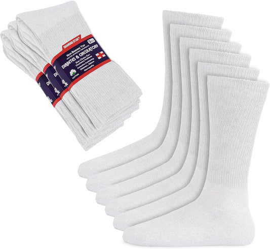 Set of white socks with a branded package on a white background