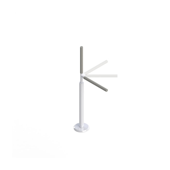 White floor rail on a white background