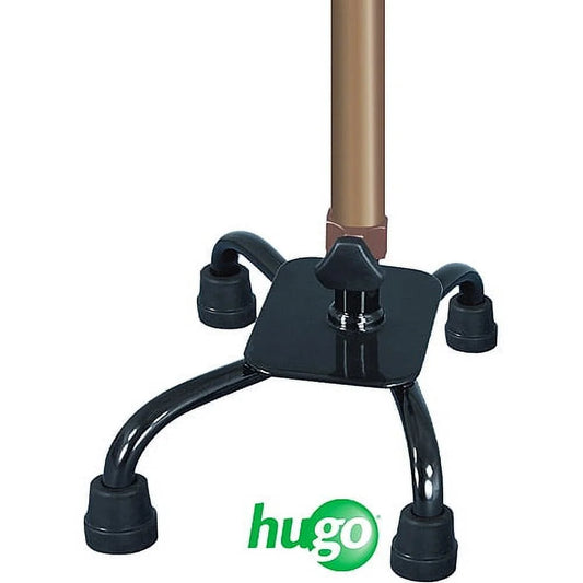 Mobility Adjustable Quad Cane for Right or Left Hand Use, Cocoa, Large Base