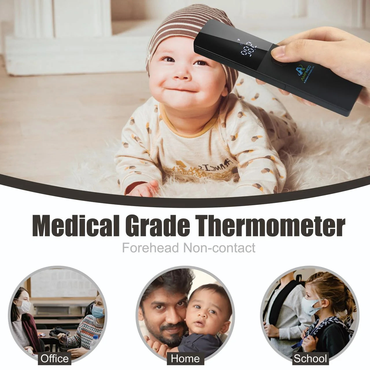 Medical Grade Non-Contact Forehead Thermometer for Adults and Kids, No-Touch Digital Baby Fever Thermometer, FSA HSA Approved