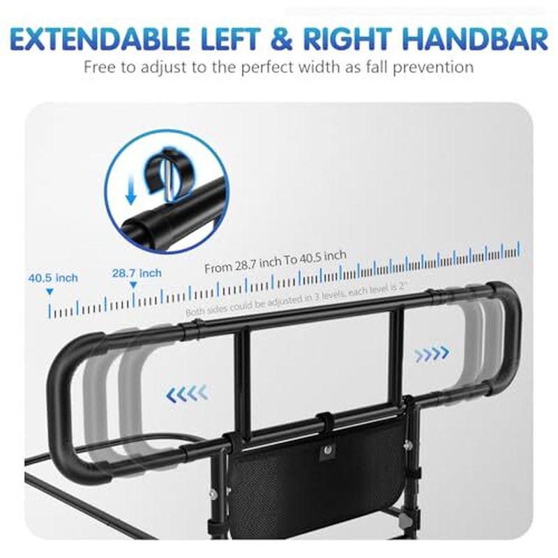 Bed Rails for Elderly Adults Safety - Adjustable for 10''-16'' Mattress