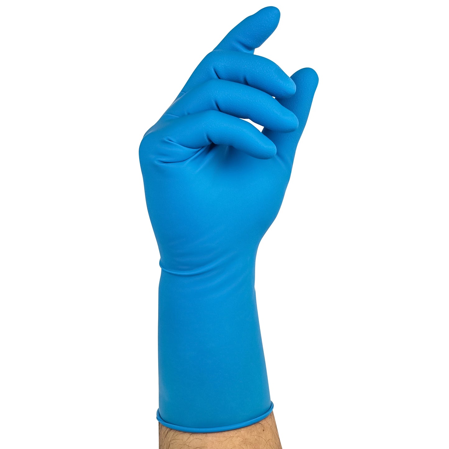 Blue glove on a white background