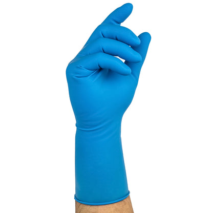 Blue glove on a white background