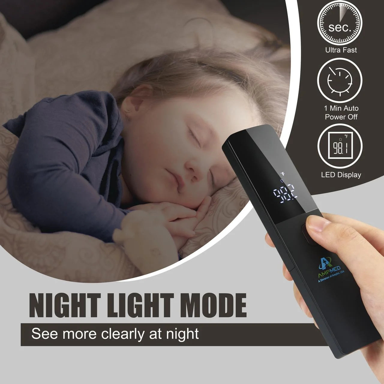 Medical Grade Non-Contact Forehead Thermometer for Adults and Kids, No-Touch Digital Baby Fever Thermometer, FSA HSA Approved