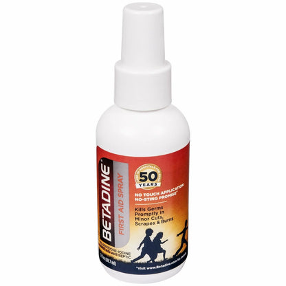 Betadine First Aid Spray – 3 oz (Pack of 4), Antiseptic
