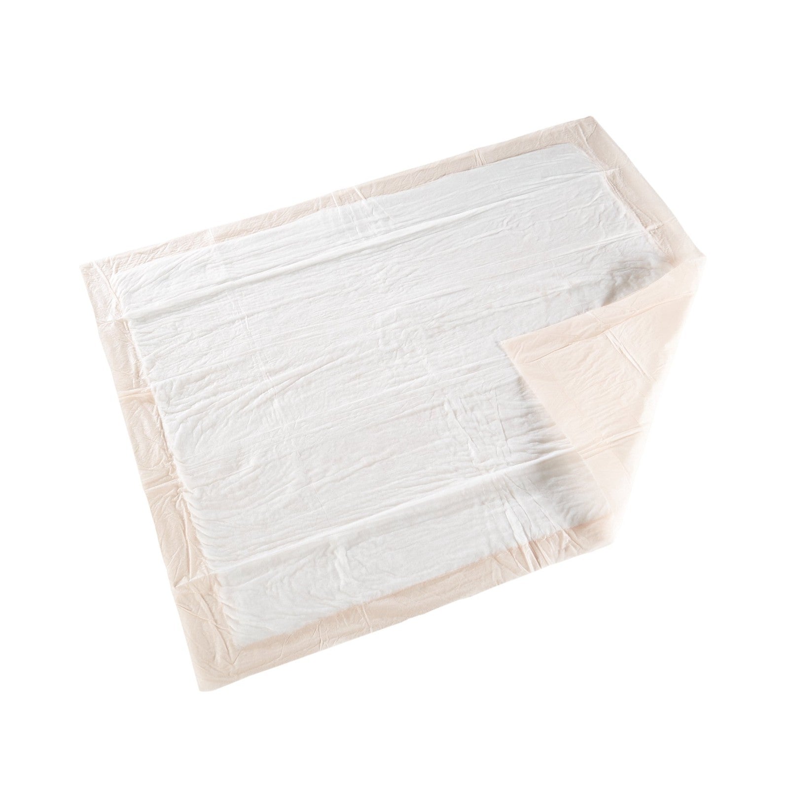 White diaper with beige border on a white background