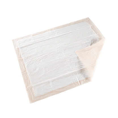 White diaper with beige border on a white background