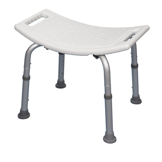 Bilt‑Rite Bath Bench Without Back – Adjustable Height, 350 lb Capacity