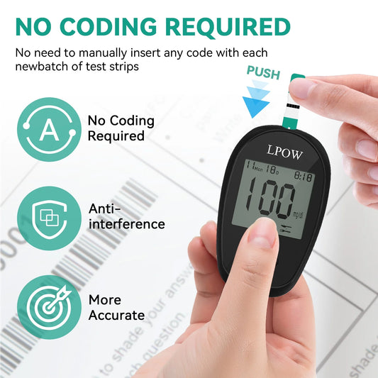 Blood Sugar Test Strips - 100 Count, Use with  Blood Glucose Monitor Only