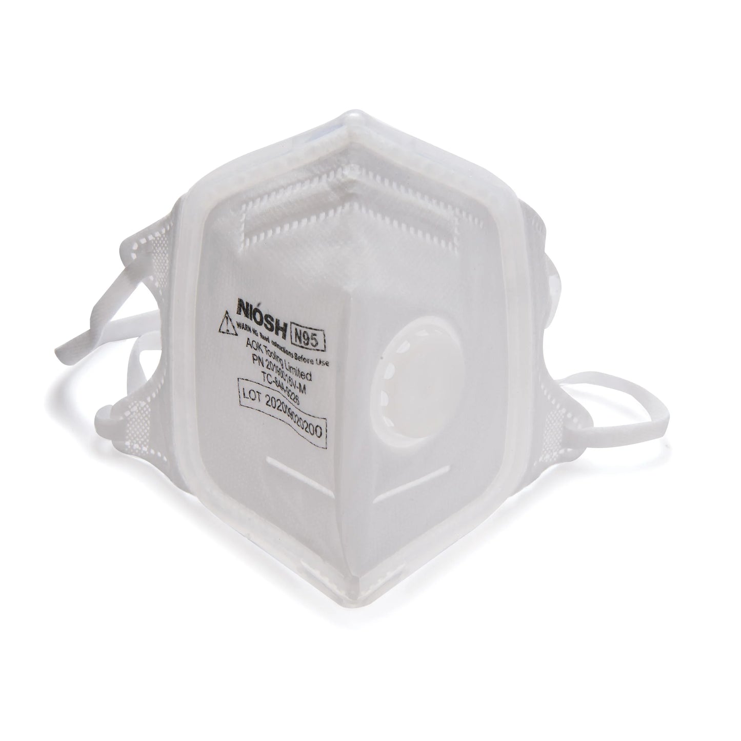 N95 face mask on a white background