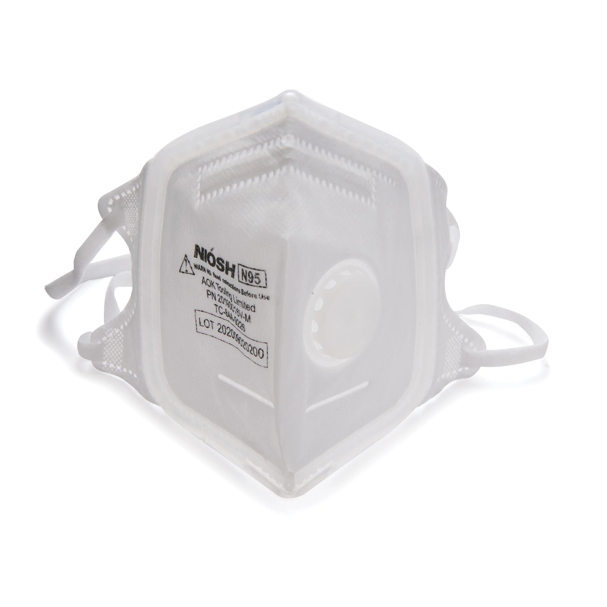 N95 face mask on a white background