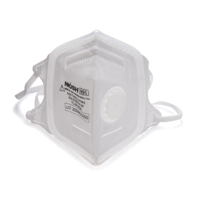 N95 face mask on a white background