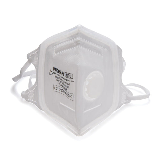 N95 face mask on a white background