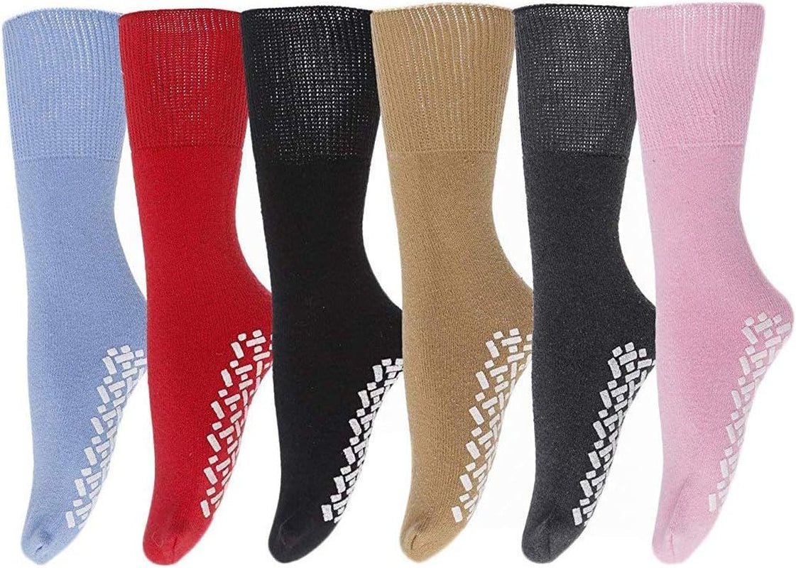 Set of six pairs of socks in various colors with textured patterns on a white background