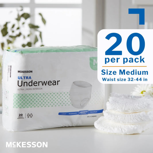 Ultra Underwear, Incontinence, Heavy Absorbency, Medium, 80 Ct