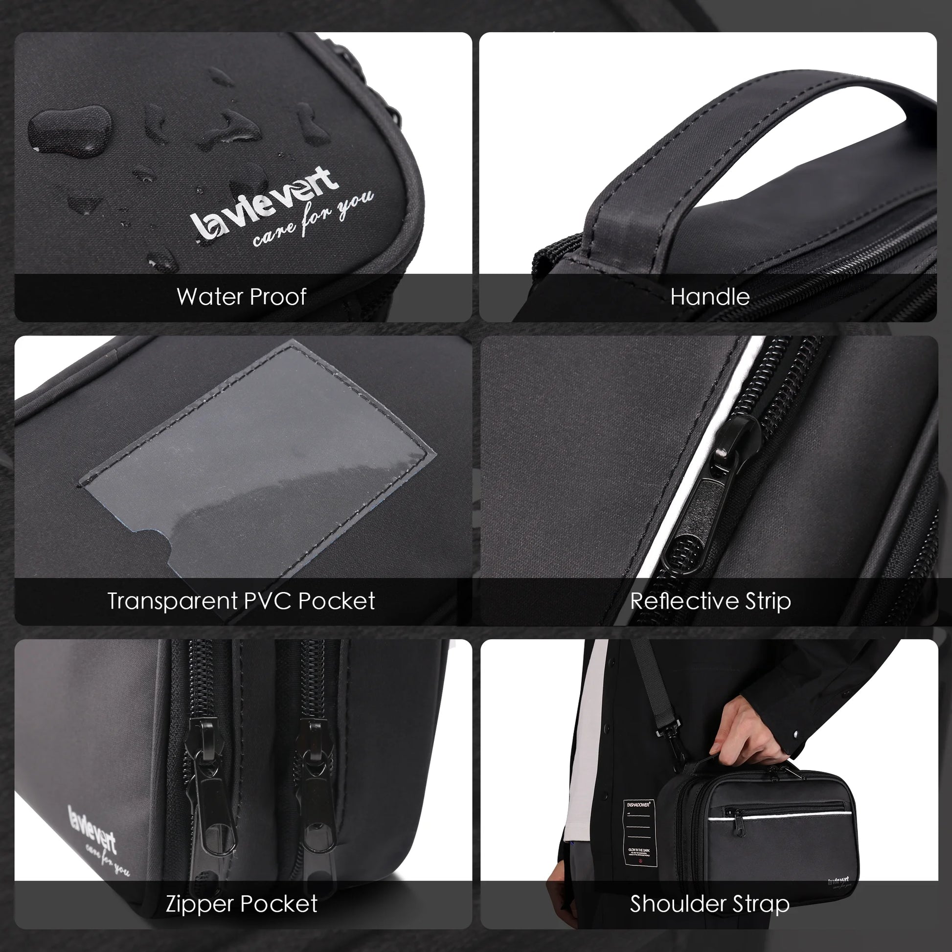Diabetes Travel Carry Bag Insulin Cooler Case Diabetic Medication Cooler Diabetic Care Organizer with a Shoulder Strap and 4 Ice Packs - Black