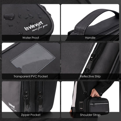 Diabetes Travel Carry Bag Insulin Cooler Case Diabetic Medication Cooler Diabetic Care Organizer with a Shoulder Strap and 4 Ice Packs - Black