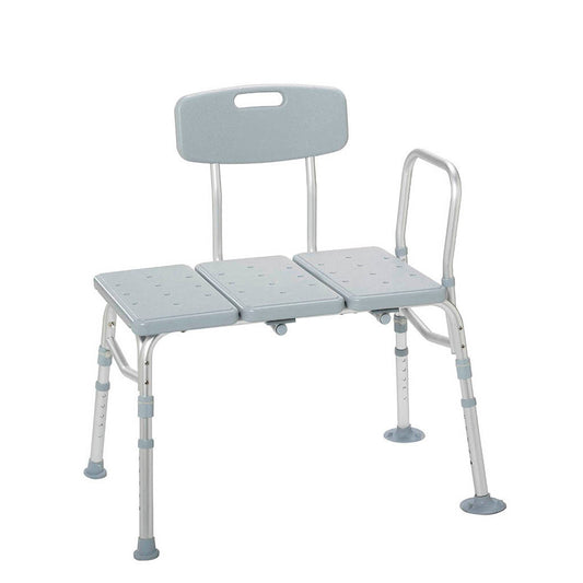 Drive Medical Knockdown Transfer Bench – 400 lb Capacity, Dual‑Column Height Adjustment