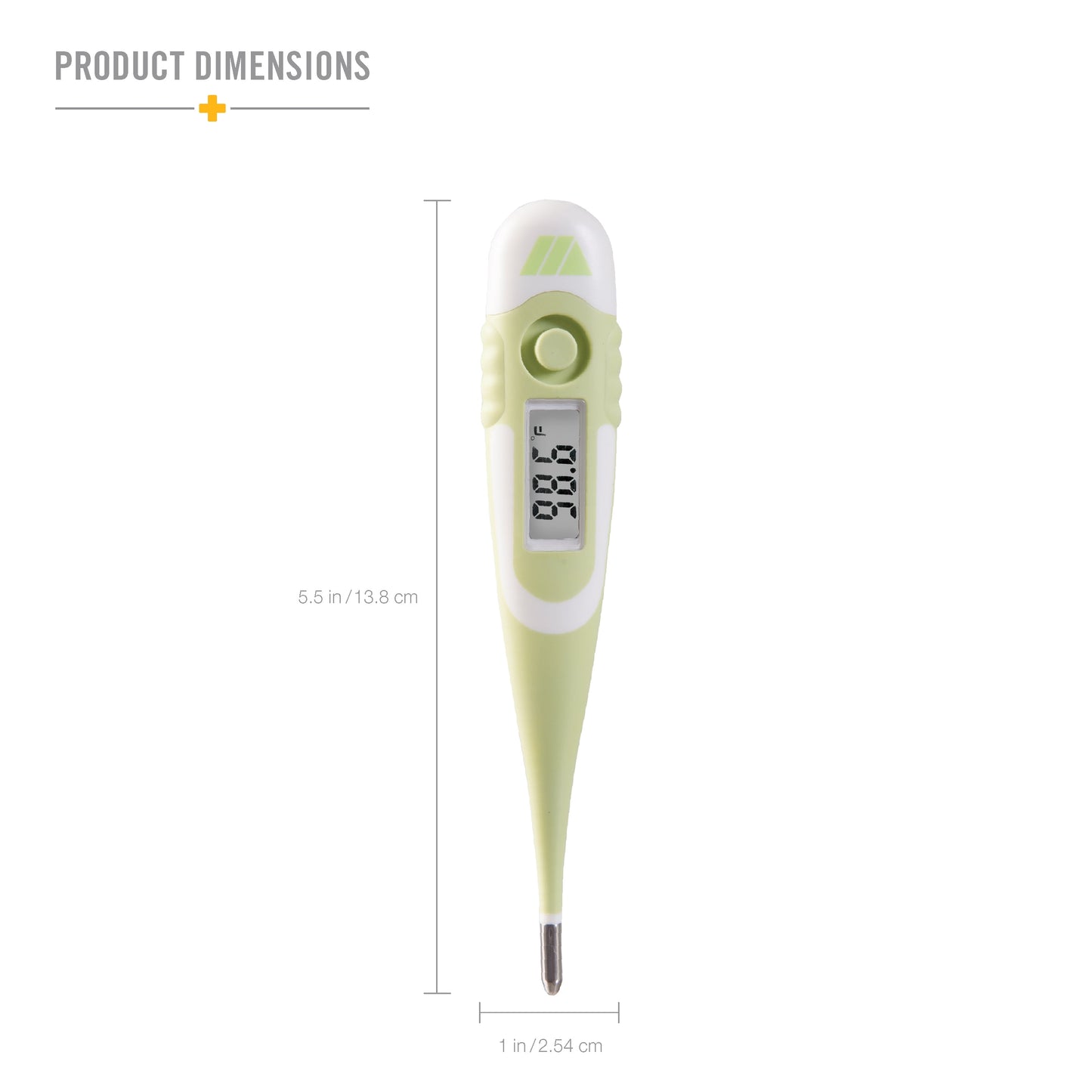 9-Second Waterproof Digital Thermometer with Flexible Tip for Fast Oral, Rectal or Underarm Temperature Readings for Babies, Children and Adults, Green