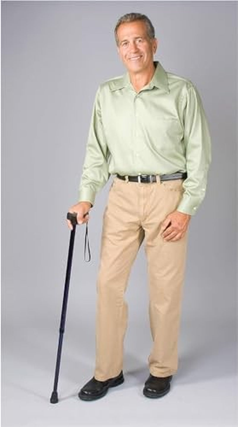 Carex Health Brands Soft Grip Walking Cane - Height Adjustable with Wrist Strap