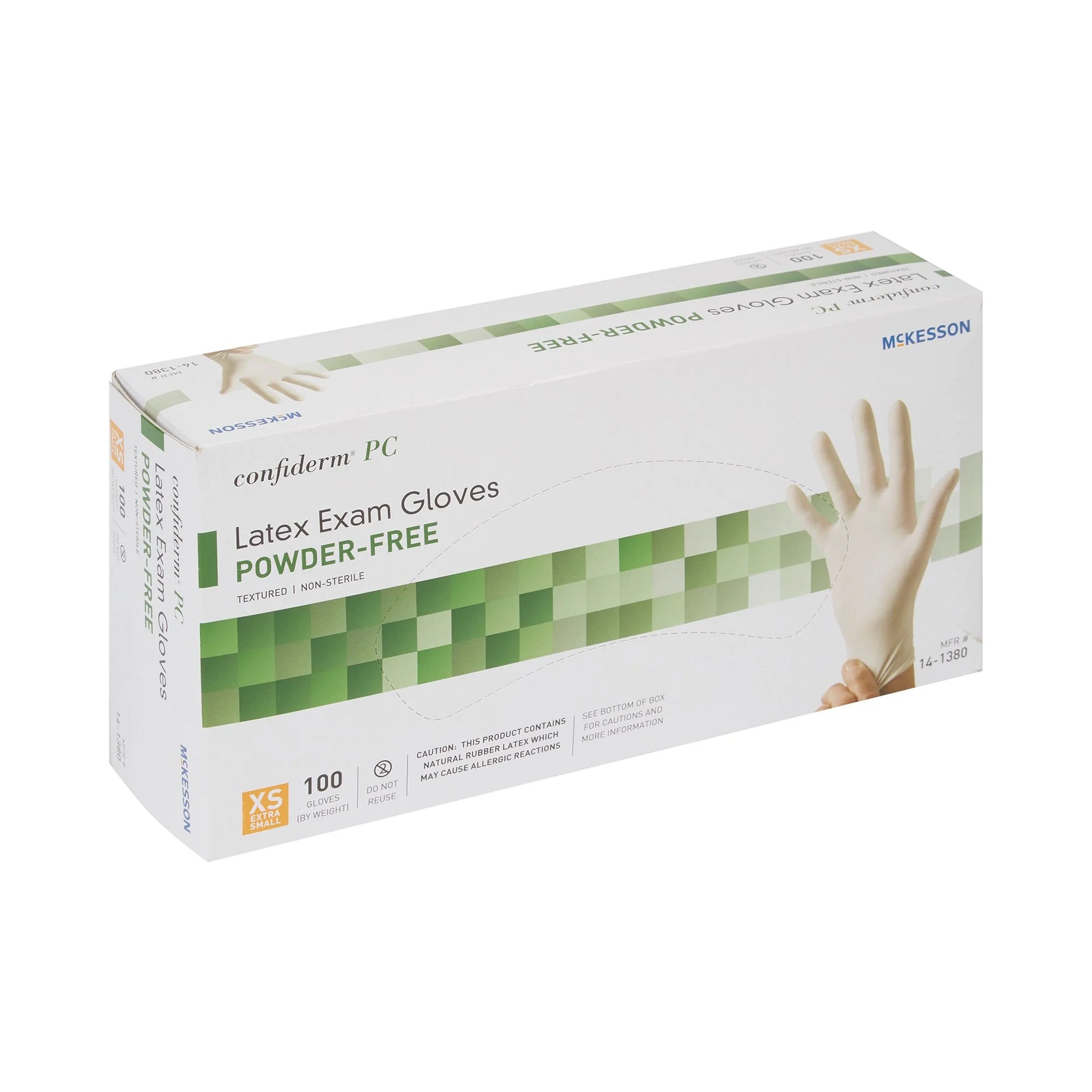 Latex Exam Glove, Powder-Free Protective Medical Gloves, XS, 100 Count, 10 Boxes, 1000 Total