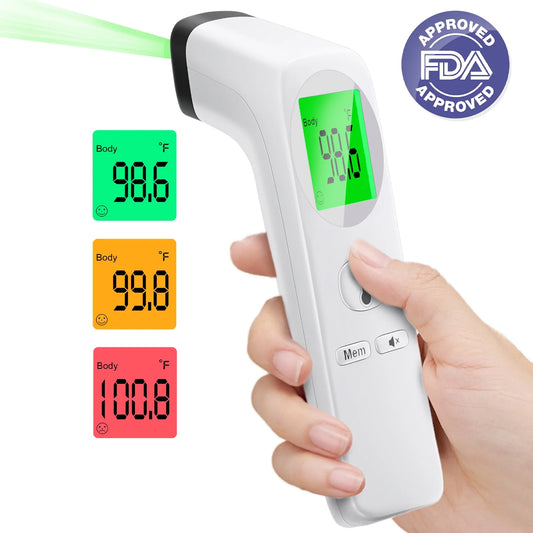 No-Touch Thermometer for Adults and Kids,Fast Accurate Digital Thermometer with Fever Alarm & Silent Mode, Easy-To-Use for Babies, Kids, & Elderly