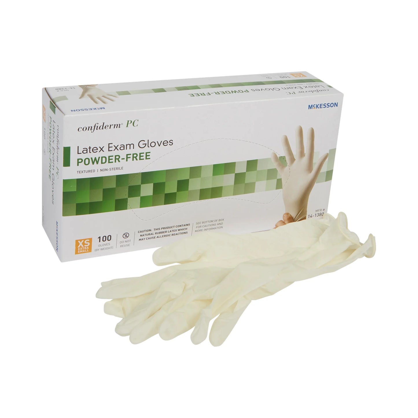 Latex Exam Glove, Powder-Free Protective Medical Gloves, XS, 100 Count, 10 Boxes, 1000 Total