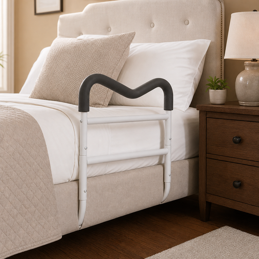 Secure Foam‑Padded Bed Rail for Safer Transfers