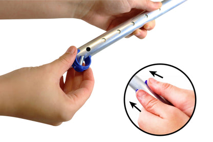 Pepe Forearm Crutches – Adjustable Open Cuff, Lightweight Aluminum, Blue (Pair)